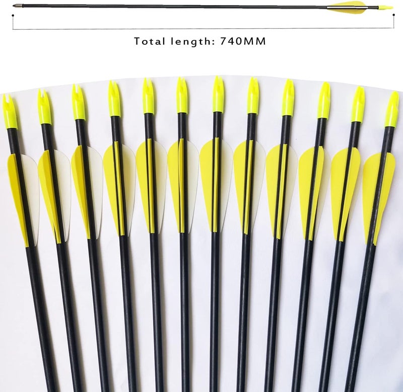 PANDARUS Archery 28" Fiberglass Archery Target Practice Arrows, for Children, Woman or Beginner, for Recuve Bow(Pack of 12) - Image 5