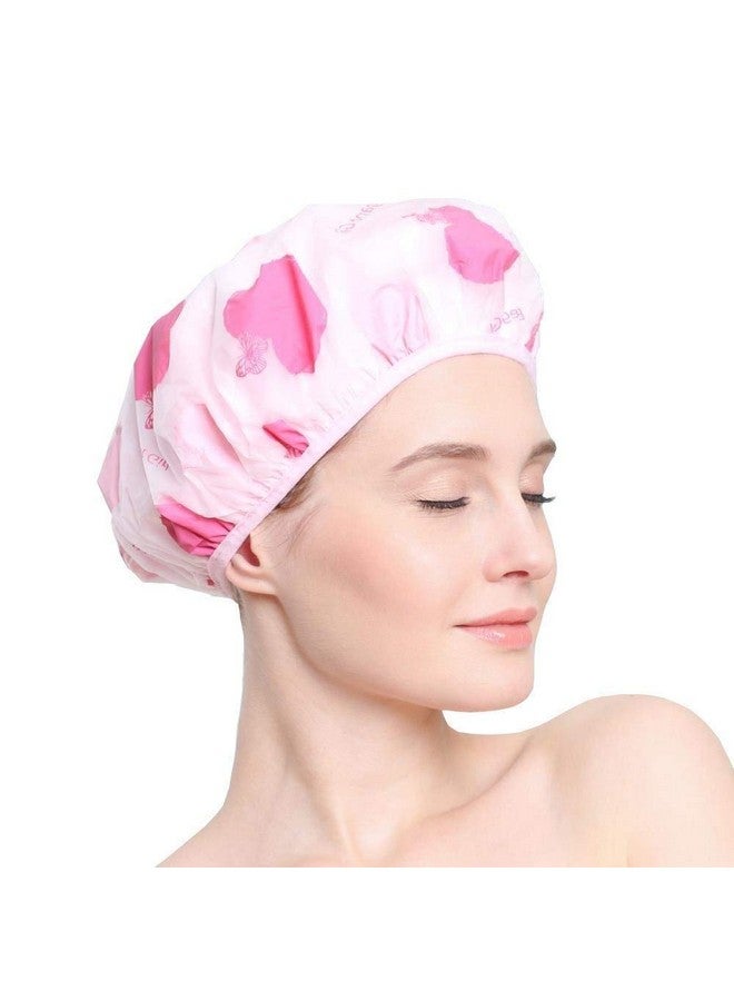 Foniros Stylish and Durable Women's Shower Caps, Keep Your Hair Dry and Protected (Multicolor Pack of 3) - Image 3