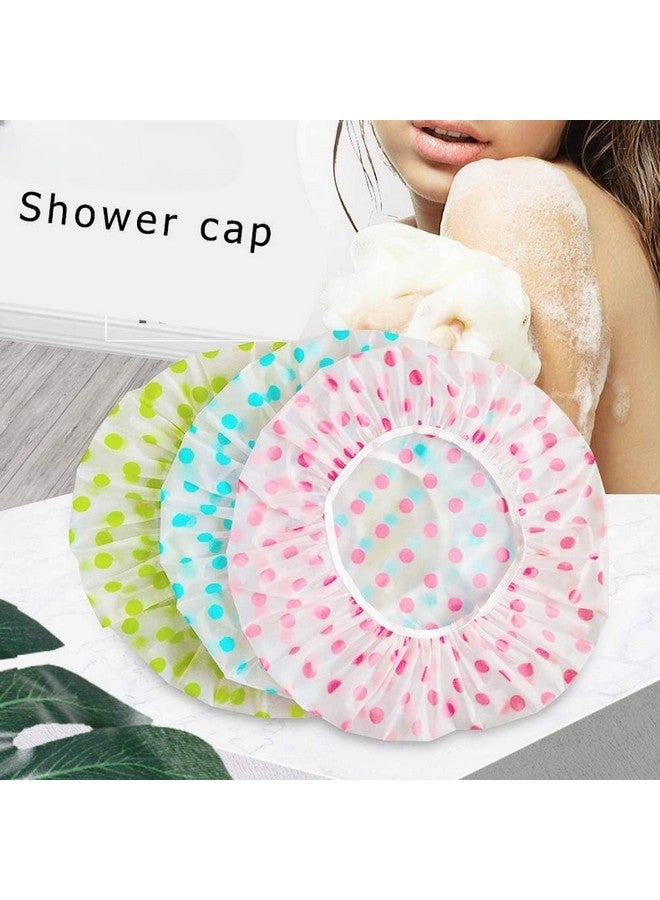 Foniros Stylish and Durable Women's Shower Caps, Keep Your Hair Dry and Protected (Multicolor Pack of 3) - Image 2