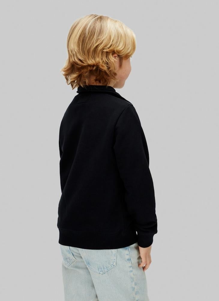 Calvin Klein Jeans Mesh Logo Quarter-Zip Sweatshirt - Image 2