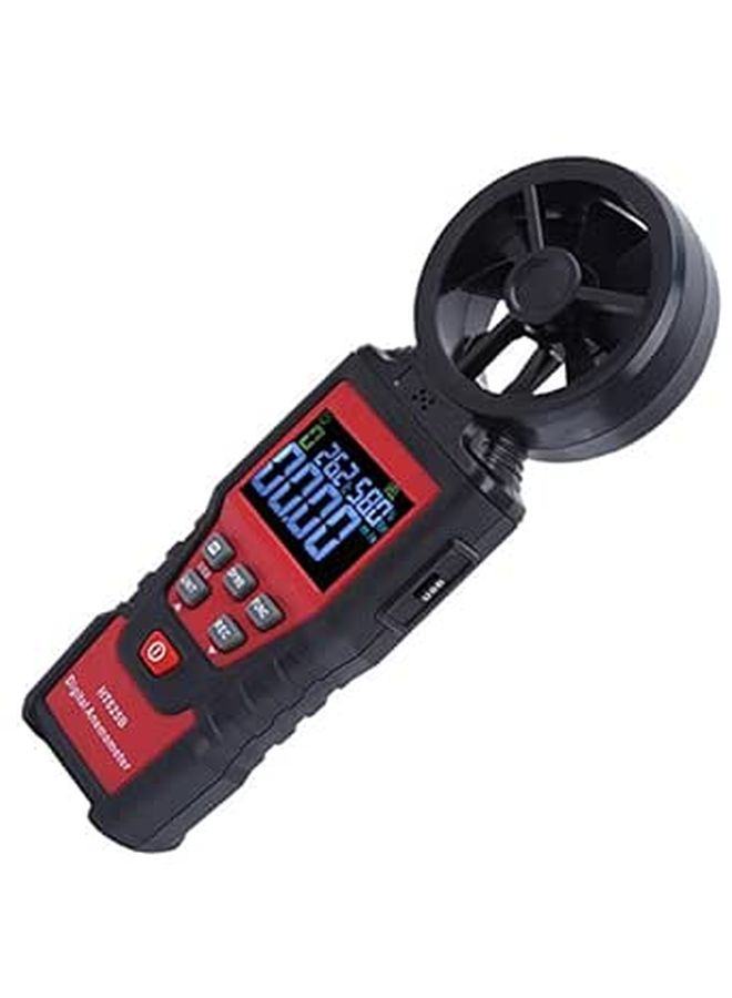 Digital Anemometer with Temperature and Humidity Tester Handheld Compact Multi Function Tool - Image 1