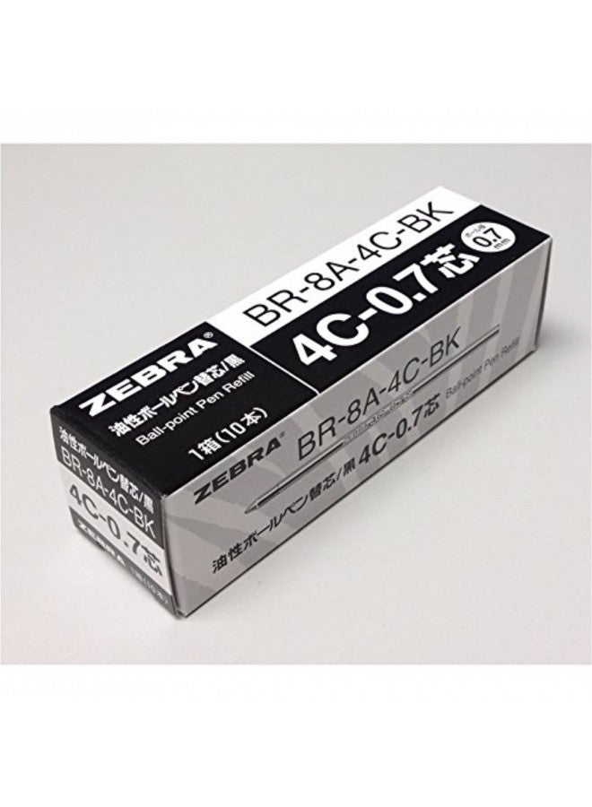 ZEBRA 10pcs Zebra 4C-0.7 0.7mm Refill (Box Set) - Black Ink - Image 2