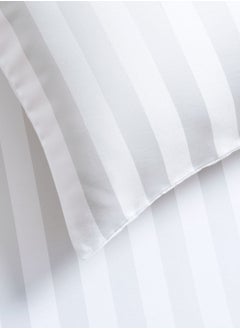 Master Home Textile King Microfiber Sheet Set, King Size 3 Pieces, Hotel Stripes design  - Image 4