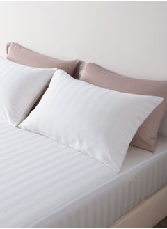 Master Home Textile King Microfiber Sheet Set, King Size 3 Pieces, Hotel Stripes design  - Image 3