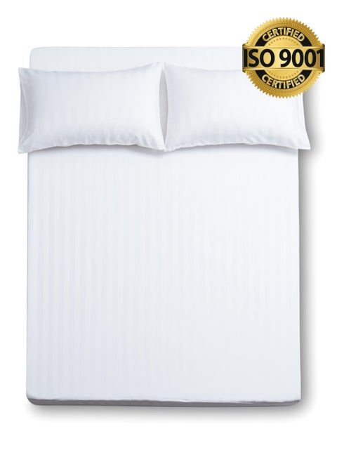 King Microfiber Sheet Set, King Size 3 Pieces, Hotel Stripes design