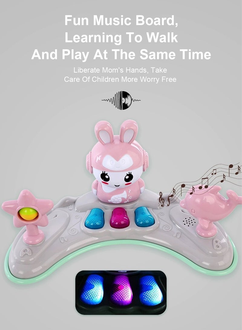 ما بيبي مشاية أطفال قابلة للطي ومضادة على شكل حرف O ، مشاية تعلم للأطفال الصغار خفيفة الوزن مع الموسيقى والضوء - Image 3