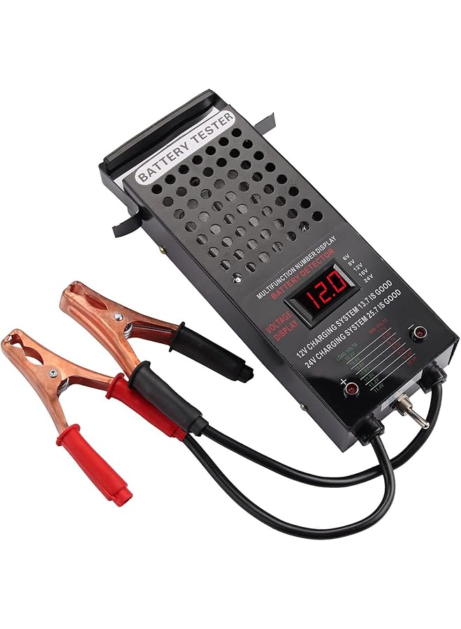 Excefore Car Battery Tester, 6/8/12/16/24V Battery Load Tester, Automotive Car Battery Load Tester, Battery Charging System Tester And Voltmeter Tester With Lcd Display For Suv, Cars, Golf, Motorcycles - Image 1