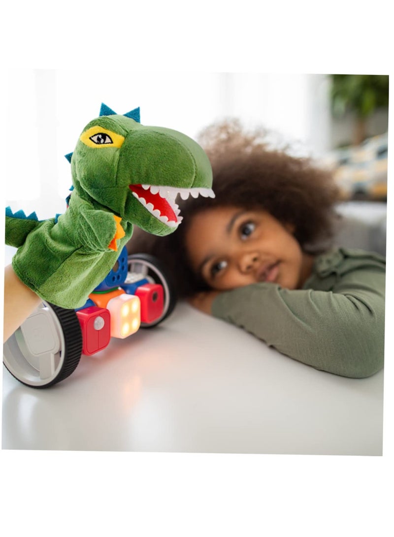 إكسفور دمية حيوان ديناصور جميل دمية اليد لعبة دمية اليد القطيفة لعبة دمية اليد للأطفال لعبة دمية اليد القطيفة قصة دمية اليد لعبة دمية اليد الوالدين والطفل لعبة قطيفة دمى اليد - Image 5