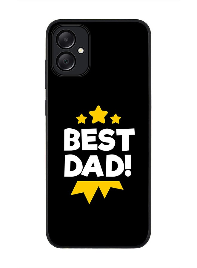 Stylizedd Rugged Black edge case for Samsung Galaxy A05, Slim fit Soft Case Flexible Rubber Edges Anti Drop TPU Gel Thin Cover- Best Dad Medal - Image 1