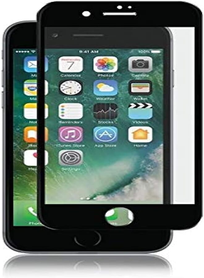5D Tempered Glass for Apple iPhone 6/6S Full Screen Protector | BLACK FRAME
