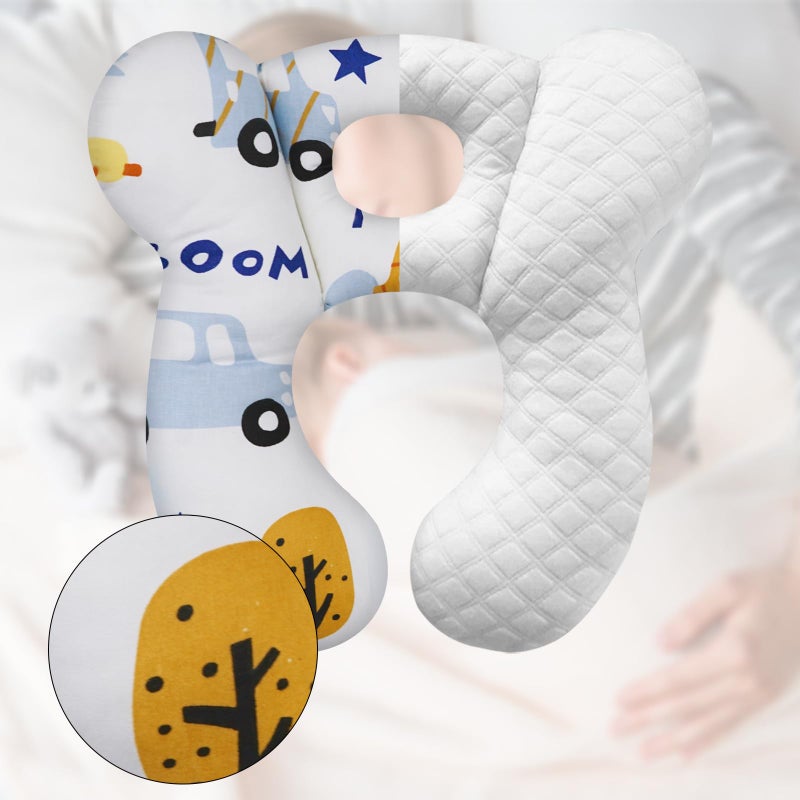 ZHOMA Baby Travel Pillow, Upgrade U-Shape Infant Pillow for Car Seat Pushchair and Stroller, Soft Comfortable Sleep Cushion for Kids Newborn and Toddler -Car White - Image 4