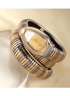 BIFANXI Ladies Fashion Watch, Snake-Shaped Diamond Design Quartz Watch, Fashionable Versatile Bracelet Watch  - Image 2