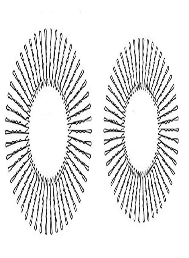 فوكس مجموعة دبابيس شعر FOK مكونة من 60 قطعة، منها 30 دبوس شعر بوب منحني (7 سم)، و30 دبوس شعر بوب منحني (5 سم) للفتيات والسيدات - أسود - Image 2