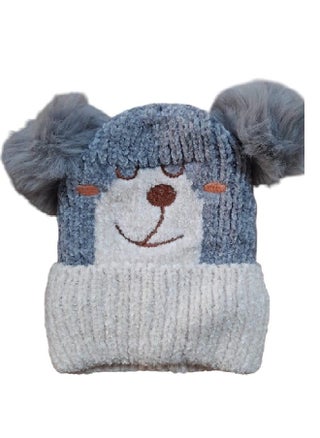 A winter ice cap for children made of durable, high-quality wool yarn. It is lined from the inside in a way that makes you feel warm in a wonderful way. It is equipped with two corsets (gray-beige). - pzsku/ZB44CAE6E2F2B2610849BZ/45/_/1731770570/6385f78d-6b4e-4ef3-9c1e-868a4b328635