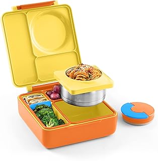 Omie Box Bento Box for Kids - Insulated Bento Lunch Box with Leak Proof Thermos Food Jar - 3 Compartments, Two - Image 1