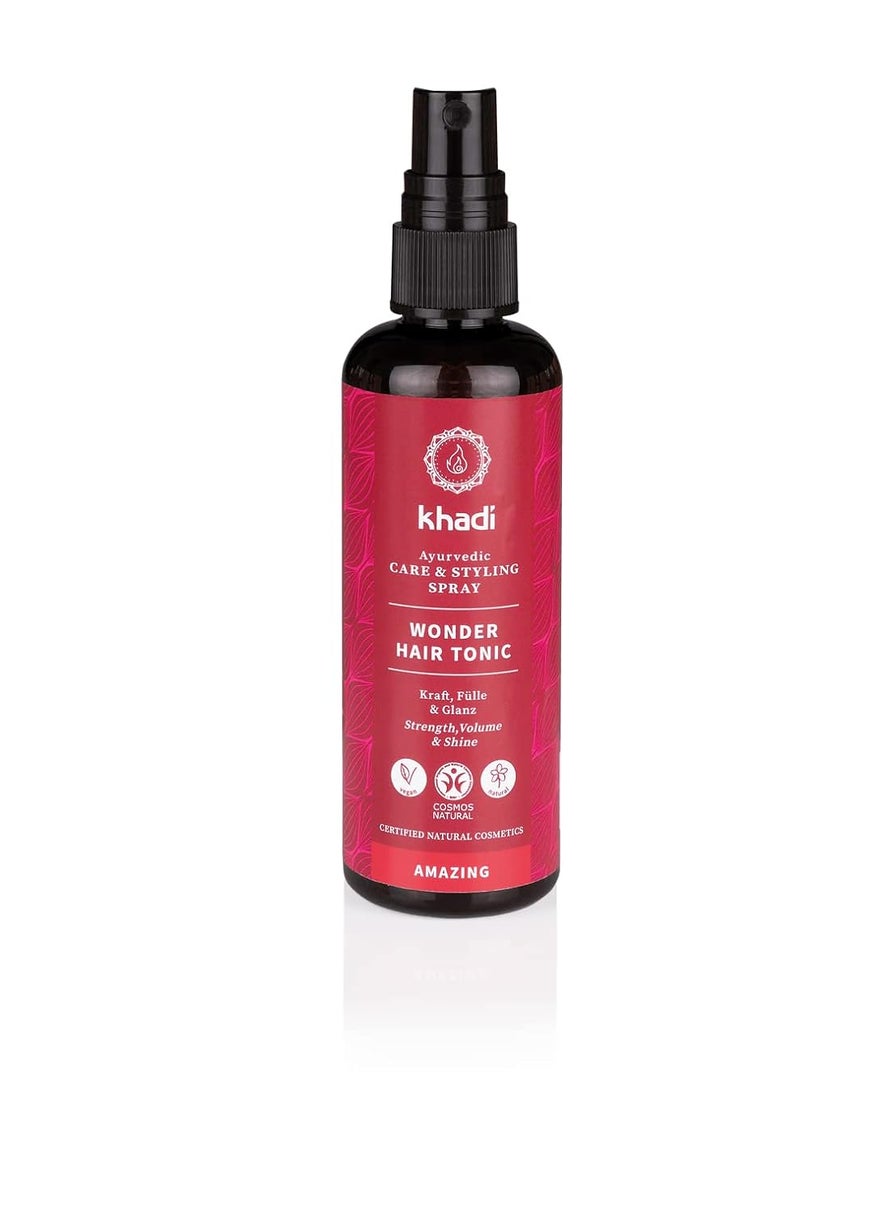 Khadi KHADI WONDER HAIR TONIC Ayurvedic Care  Styling Spray Ayurvedic hair tonic for strength volume  instant shine from root to tip 100 herbal natural  vegan certified natural cosmetics 169 FL 