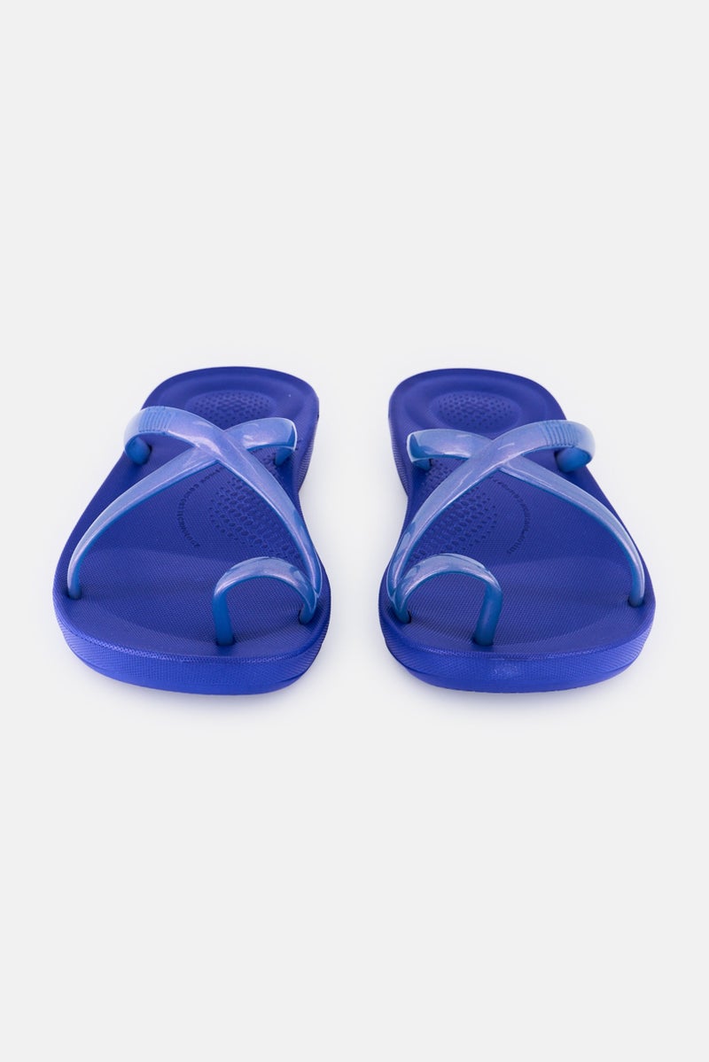 FitFlop Women Iqushion Wave Slip On Slipper, Indigo - Image 3