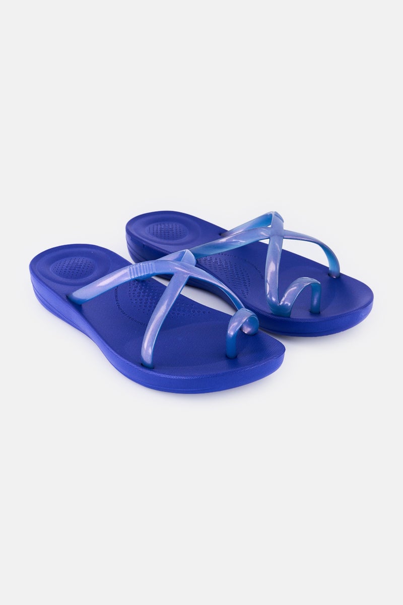 FitFlop Women Iqushion Wave Slip On Slipper, Indigo - Image 1