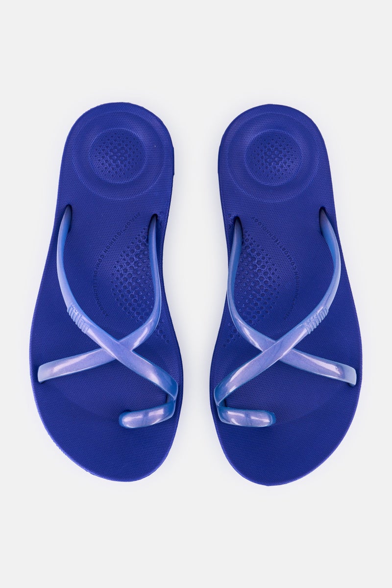FitFlop Women Iqushion Wave Slip On Slipper, Indigo - Image 4