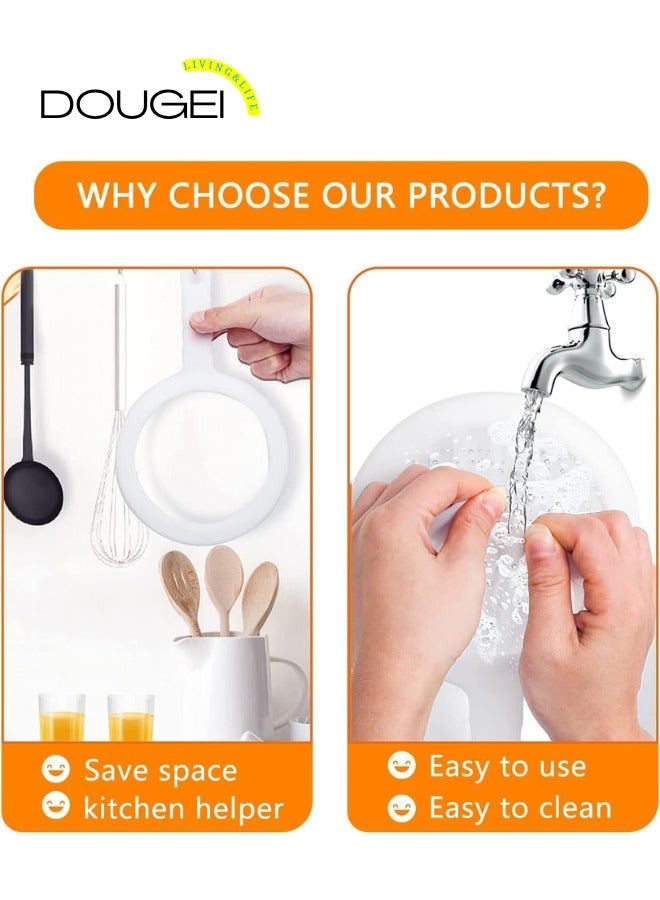 دوغي 2 قطعة مصفاة شبكية من النايلون فائقة الدقة للمطبخ ، شبكة بلاستيكية غربال دقيقة مع أداة مطبخ بمقبض لحليب الصويا والقهوة والحليب والزبادي والعصير وفلتر أوراق الشاي والعسل والنبيذ (120/200 شبكة) - Image 4