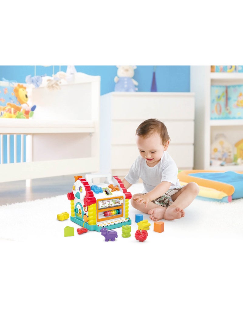 Hola Activity House Shape Sorter for Toddlers, Educational Toy w/ Animal Sounds, Music, Shape Sorter, Spinning Beads, Lights & Sounds, Fine Motor Skills, Cognitive Development & Imagination 18M+ - Image 2