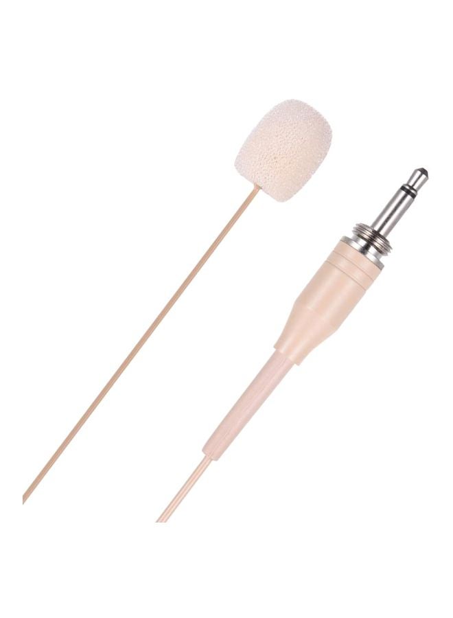 Single Ear-Hook Condenser Wired Microphone Beige - Image 4