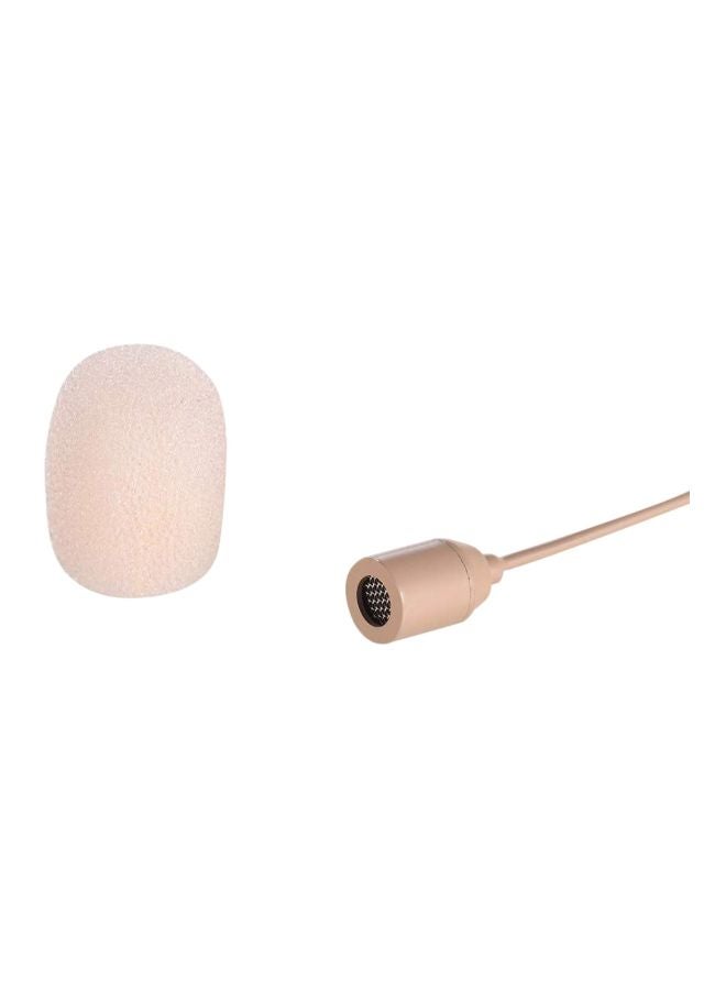 Single Ear-Hook Condenser Wired Microphone Beige - Image 3