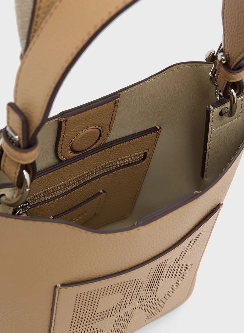 DKNY Logo Toby Bucket Crossbody
