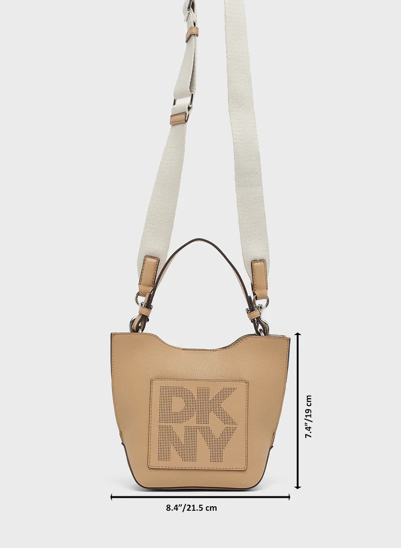 DKNY Logo Toby Bucket Crossbody