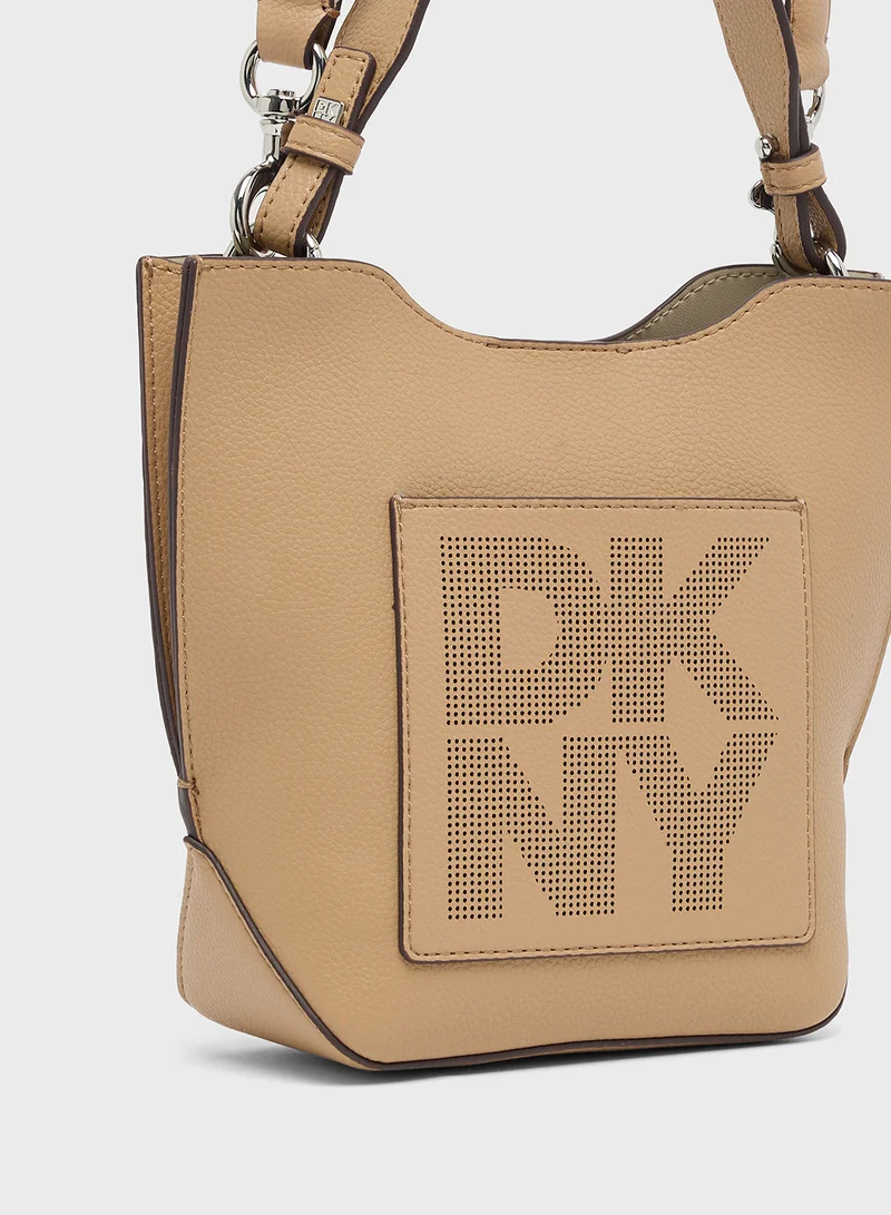 DKNY Logo Toby Bucket Crossbody