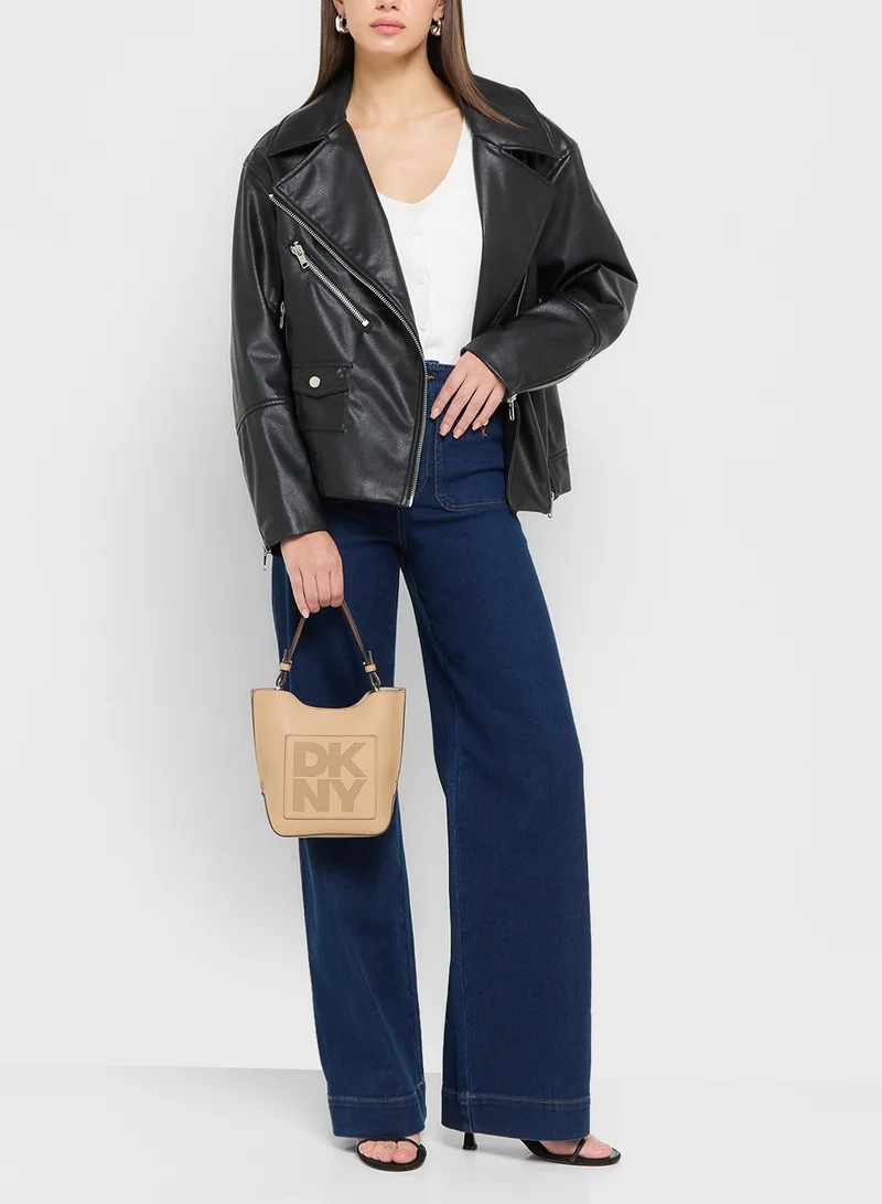 DKNY Logo Toby Bucket Crossbody