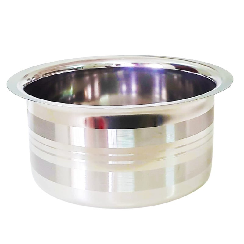 Starlinks Stainless Steel Induction Compatible Vessel SS Tope kadai Patila Cook Pots -1 Piece. Capacity: 2000ml,(2.0Liter) Approx.Wt.390gm. /BK 6 - Image 1