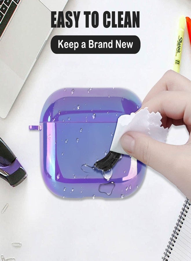 CameCosy Laser Case Compatible for Airpods Pro 2 2022 with Cute Pearl Wrist Keychain, Colorful Sparkle Pretty Soft TPU Protective Cover for Airpods Pro 2nd Generation for Women-Lavender Purple - Image 5
