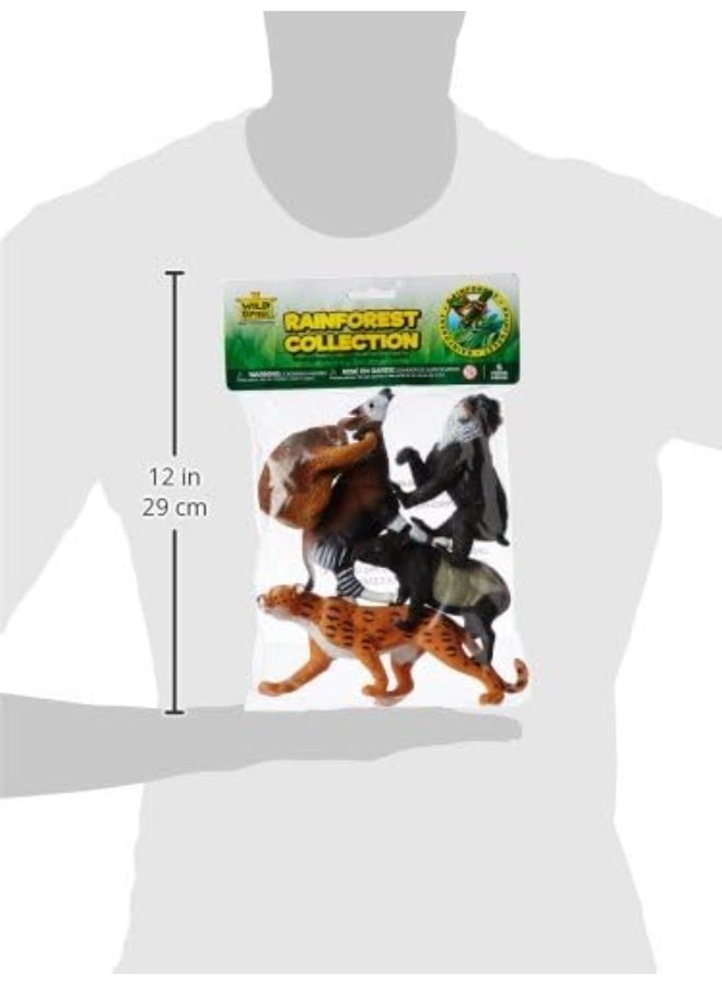 Wild Republic Polybag Rainforest, Five Species of Rainforest Animals, Gift for Kids, Great for Interactive Play - Image 2