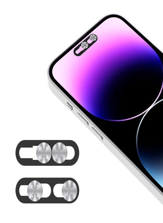 EYSOFT Front Camera Cover,Updated Webcam Cover Compatible for Phone 14Pro/14 Pro Max/15/15Plus/15Pro/15Pro Max/16/16Plus/16Pro/16Pro Max,Open/Close Face Recogition,Protect Privacy and Security,2 Pack-Silver - Image 1