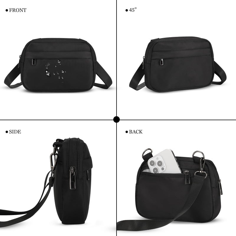 MAXTOP Small Crossbody Bags for Women Men Cellphone Belt Bag Purse Fanny Pack with Adjustable Strap Black Sling Bag for Traveling Casual Festival Gifts - Image 4