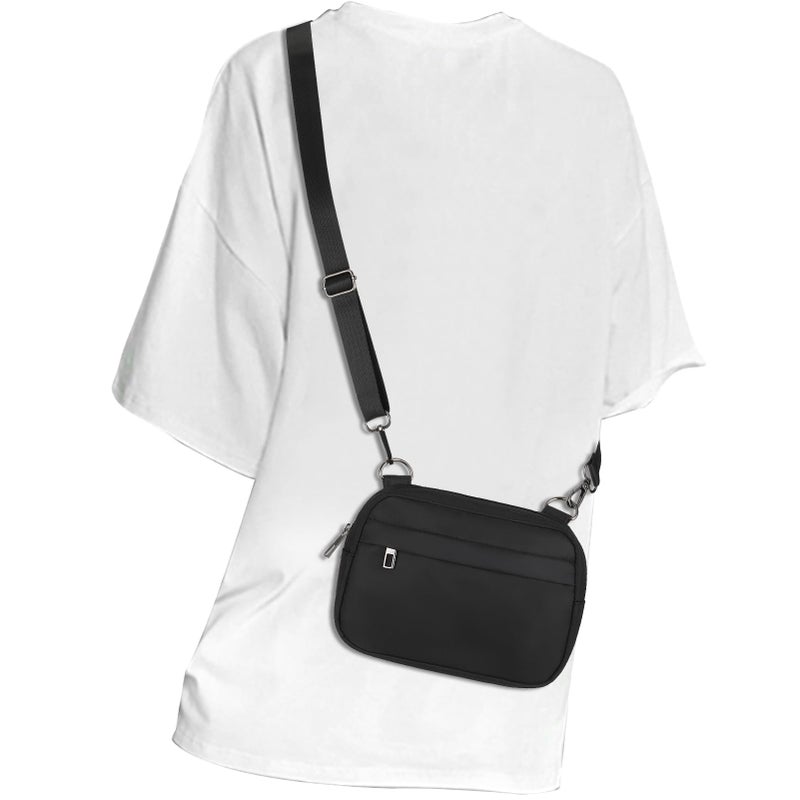 MAXTOP Small Crossbody Bags for Women Men Cellphone Belt Bag Purse Fanny Pack with Adjustable Strap Black Sling Bag for Traveling Casual Festival Gifts - Image 1