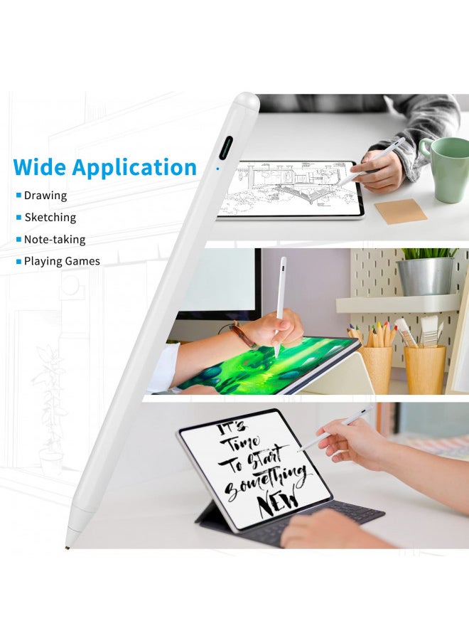 Rsepvwy Stylus for iPhone X/11/12/13/14/15 Pro MaxPen, 1.5mm Fine Point Pencil Universal Compatible for iPhone/Device Pro/Samsung/Surface and More Touch Screens Active Stylus Pen White  - Image 4