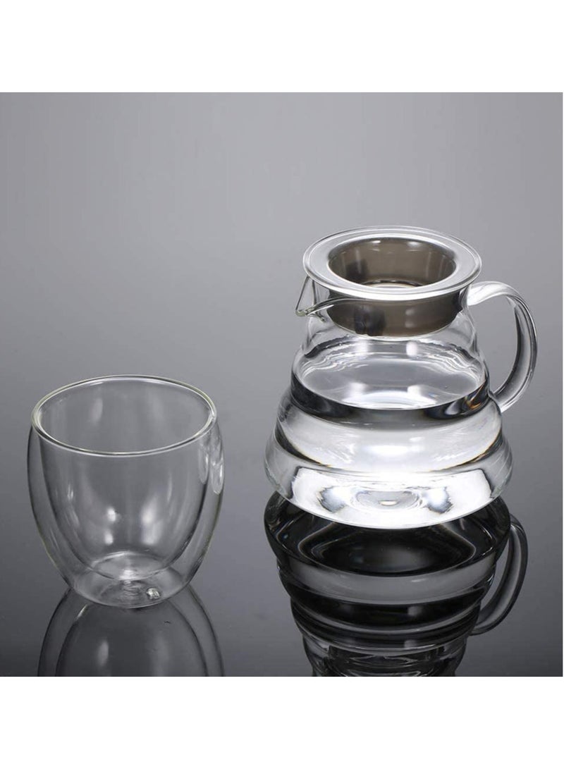 1Chase 600ML Borosilicate Heat Resistant Glass Coffee Server Pot For Pour Over Coffee Maker, Hand Drip Coffee Jug Decante - Image 3