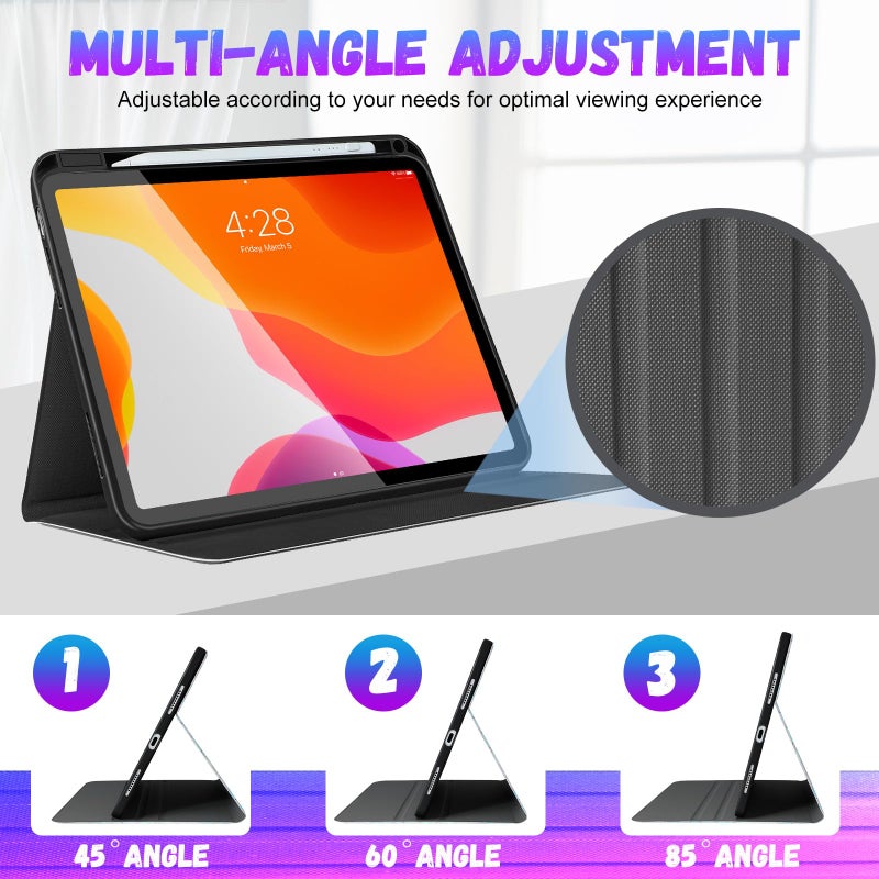 Wazzasoft for iPad Air 11 Inch M3/M2,for iPad Air 5th/4th,for iPad Pro 11 Inch(4th/3rd/2nd/1st Gen) - Smart Folio Cover (Auto Wake/Sleep) with Build-in Pencil Holder for Apple Tablet,Polka Dots - Image 3