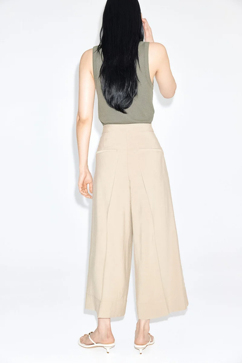 اتش اند ام بنطلون رسمي بساق واسعة