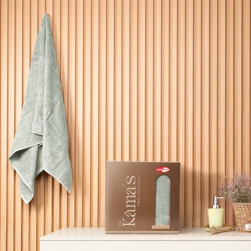Sassoon Kama 100% Cotton Large Bath Towel in 450 GSM- Sage Green - Image 2