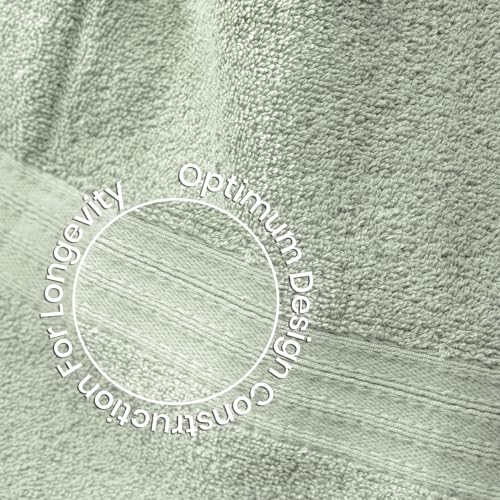 Sassoon Kama 100% Cotton Large Bath Towel in 450 GSM- Sage Green - Image 3
