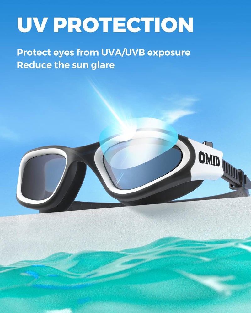 OMID Swim Goggles, P2 Polarized Swimming Goggles for Men Anti-fog Goggles Swimming for Adult Women - Image 3