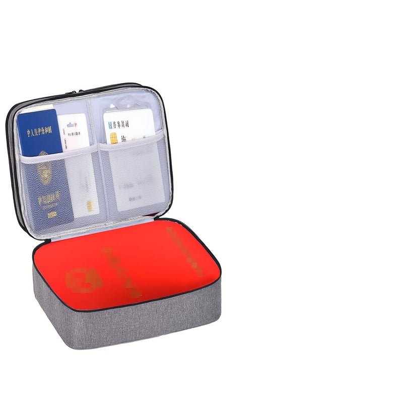 Grey Fireproof Theft Proof Secure File Storage Box With 2 Combination Locks - Image 3