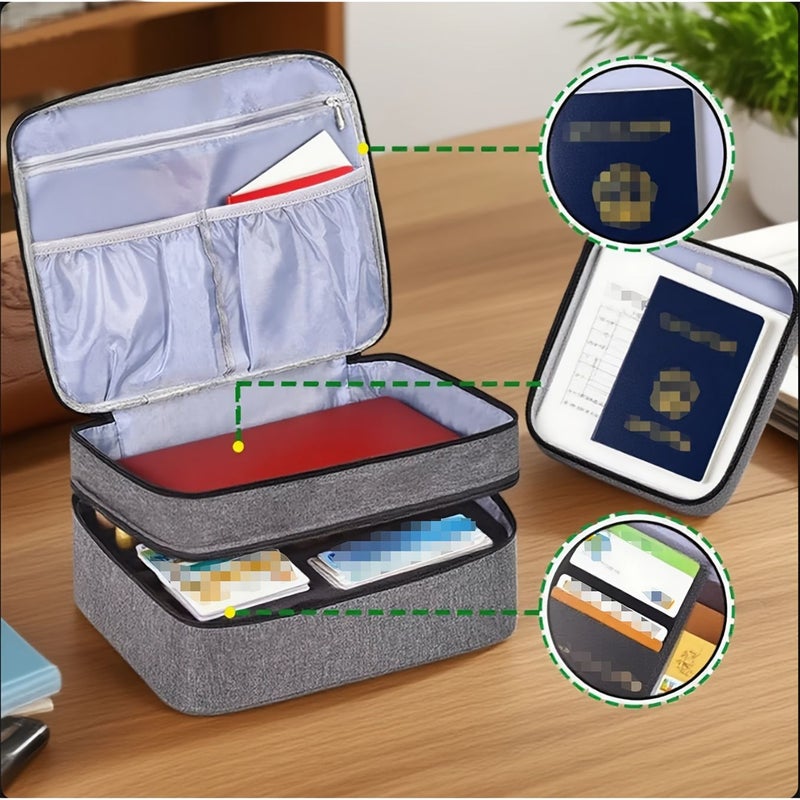 Grey Fireproof Theft Proof Secure File Storage Box With 2 Combination Locks - Image 5