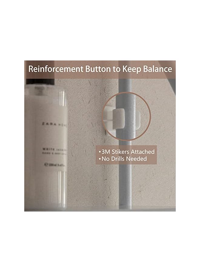 راكسوم منظم الحمام الأيمن ذو 3 أرفف فوق مساحة تخزين المرحاض، رف المرحاض، 27 بوصة طول × 10 بوصة عرض 66 بوصة ارتفاع (أبيض) - Image 4