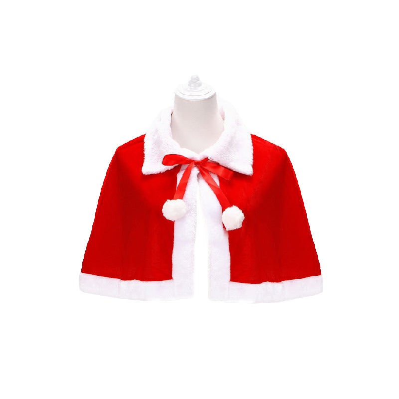 High quality simulation rabbit fur Christmas shawl Christmas costume festival adult party cloak Christmas costume Christmas hat - Image 4