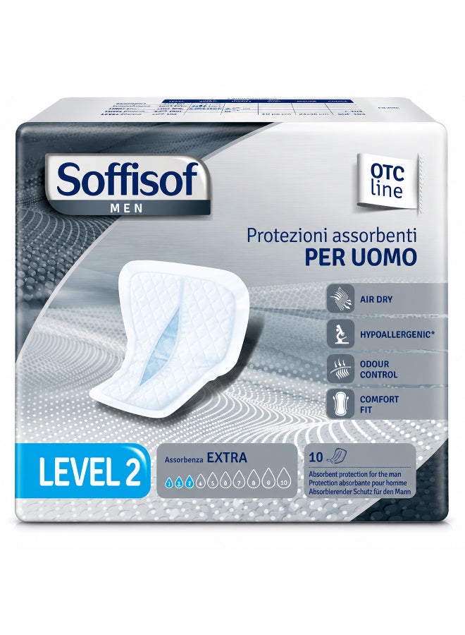 SOFFISOF Absorbent pads For Men For incontinence 10 pieces Level 2 - Image 1