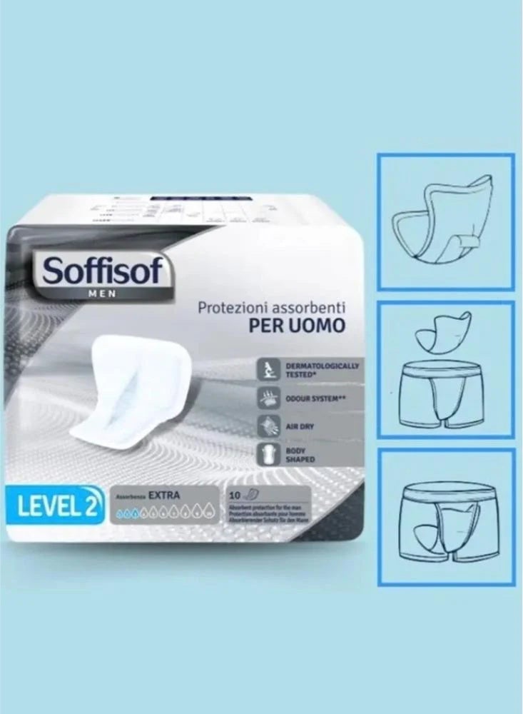 SOFFISOF Absorbent pads For Men For incontinence 10 pieces Level 2 - Image 5
